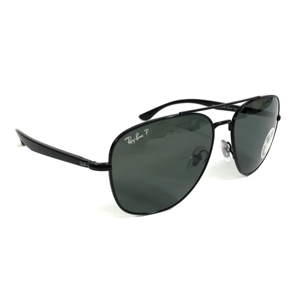 Ray-Ban Sunglasses RB3683 002/58 Black Aviator Frames with Gray Polarized 56 mm